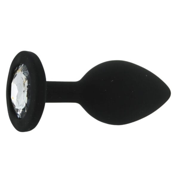 Toosh Jewelled Black Silicone Butt Plug Small 2.9 Inch – image number 1