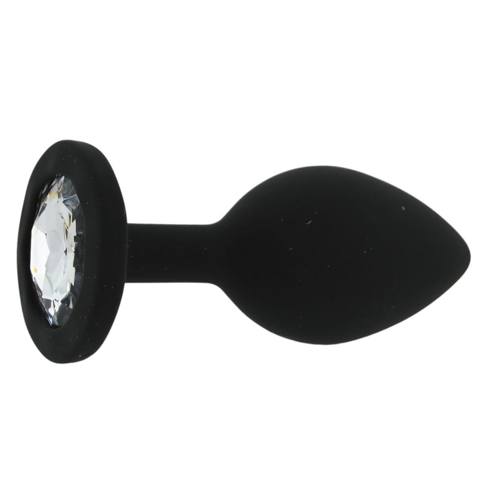 Toosh Jewelled Black Silicone Butt Plug Small 2.9 Inch – image number 1