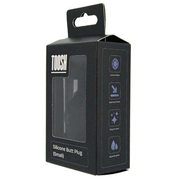 Toosh Jewelled Black Silicone Butt Plug Small 2.9 Inch – image number 4