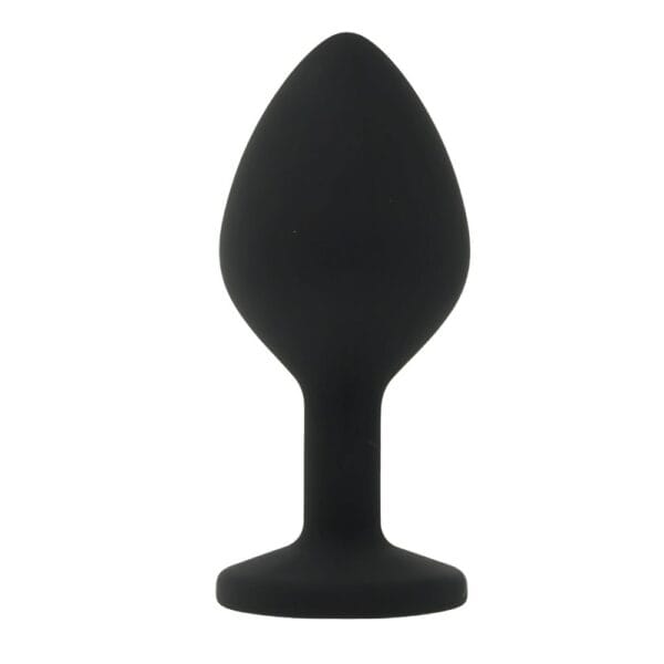 Toosh Jewelled Black Silicone Butt Plug Medium 3.2 Inch – image number 2