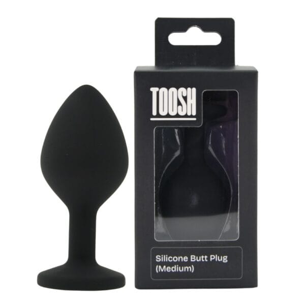Toosh Jewelled Black Silicone Butt Plug Medium 3.2 Inch – image number 4