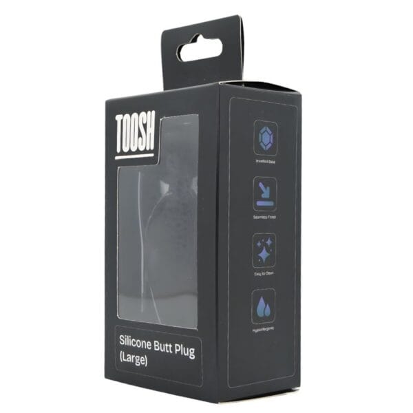 Toosh Jewelled Black Silicone Butt Plug Large 3.7 Inch – image number 4