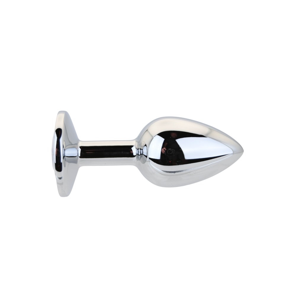 Toosh Silver Metal Butt Plug with Jewelled Base 2.8 Inch – image number 2