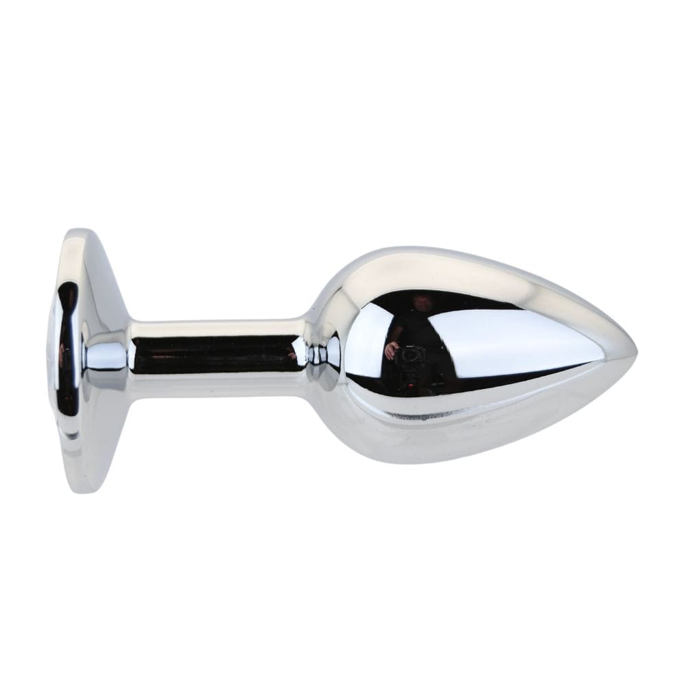 Toosh Jewelled Silver Metal Butt Plug Small 2.8 Inch – image number 2