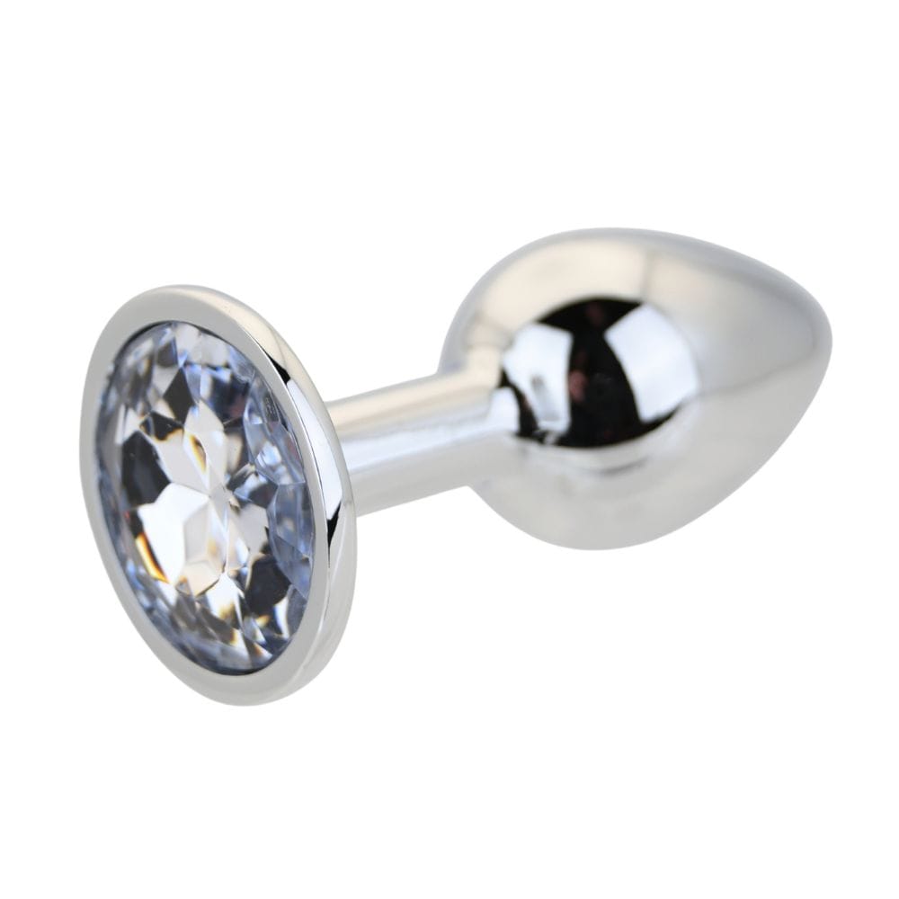 Toosh Jewelled Silver Metal Butt Plug Small 2.8 Inch – image number 3