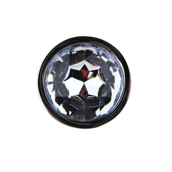 Toosh Silver Metal Butt Plug with Jewelled Base 2.8 Inch – image number 3