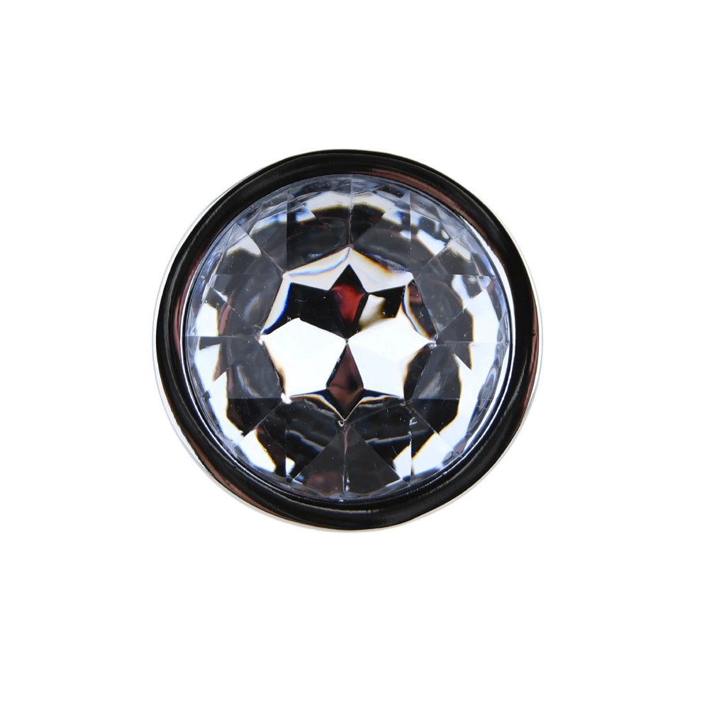 Toosh Silver Metal Butt Plug with Jewelled Base 2.8 Inch – image number 3