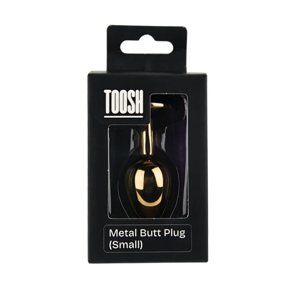 Toosh Gold Metal Butt Plug Small Clear Stone – image number 5