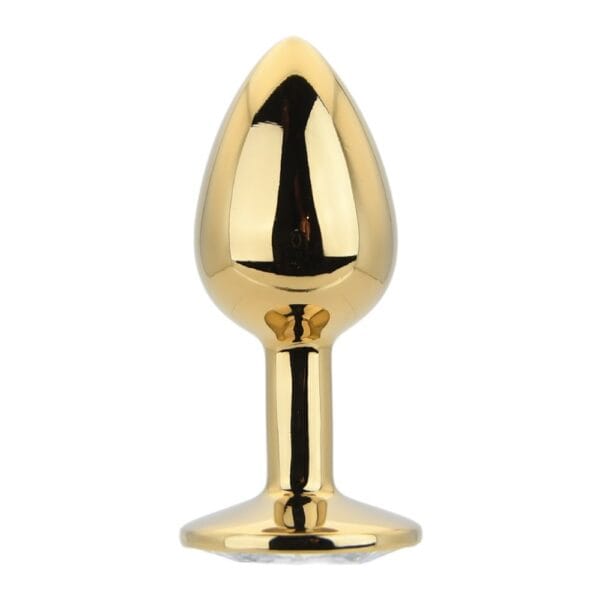 Toosh Jewelled Gold Metal Butt Plug Small 2.8 Inch – image number 2