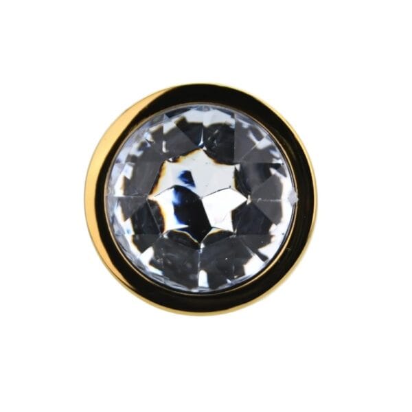 Toosh Gold Metal Butt Plug With Clear Stone Medium – image number 3