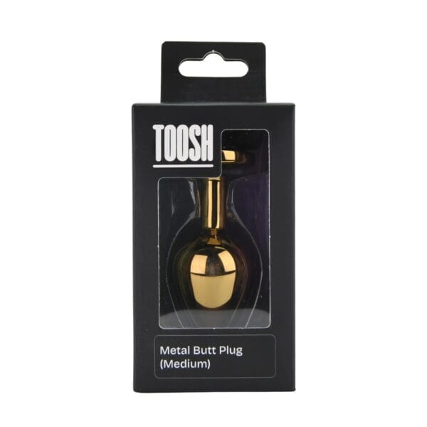 Toosh Gold Metal Butt Plug With Clear Stone Medium – image number 4