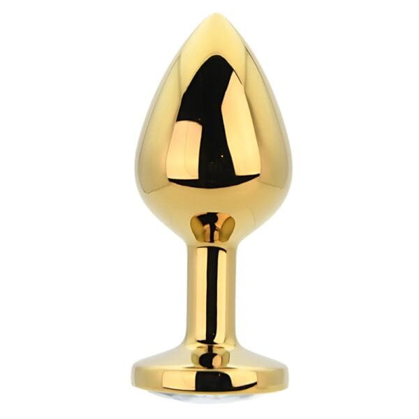 Toosh Jewelled Gold Metal Butt Plug Medium 3.2 Inch – image number 2