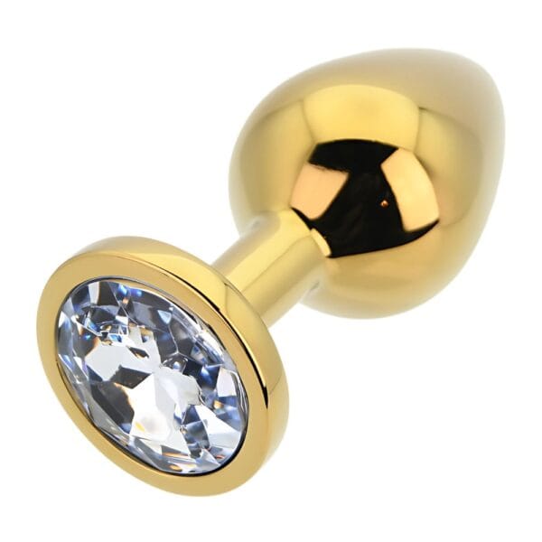 Toosh Jewelled Gold Metal Butt Plug Medium 3.2 Inch – image number 3