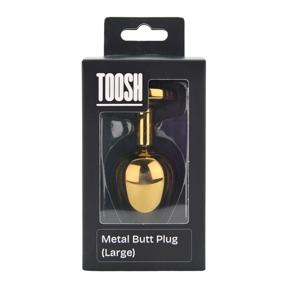 Toosh Gold Metal Butt Plug Large Clear Stone – image number 5