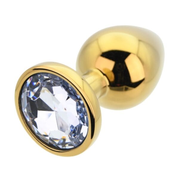 Toosh Jewelled Gold Metal Butt Plug Large 3.8 Inch – image number 3