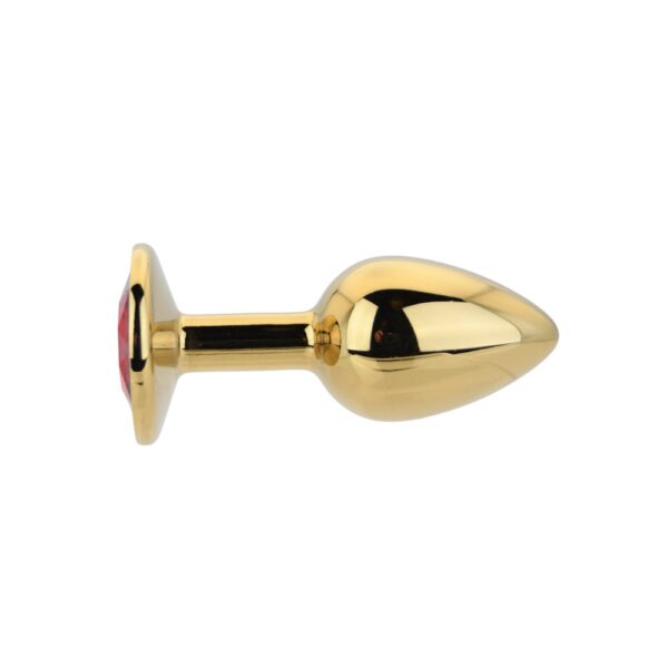 Toosh Gold Metal Butt Plug With Red Stone Small – image number 1