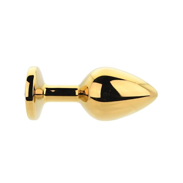 Toosh Gold Metal Butt Plug Medium with Red Stone – image number 1