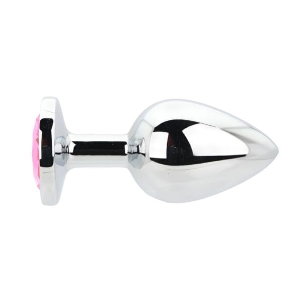Toosh Large Pink Stone Metal Butt Plug – image number 1