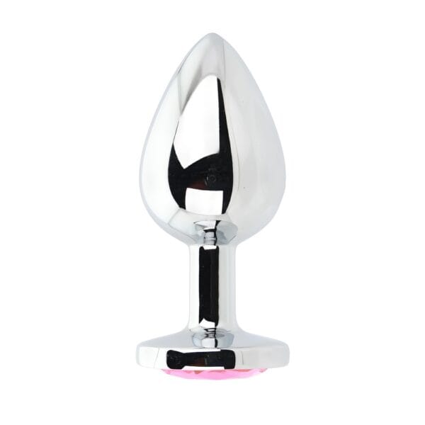 Toosh Large Pink Stone Metal Butt Plug – image number 2