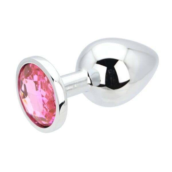 Toosh Large Pink Stone Metal Butt Plug – image number 3