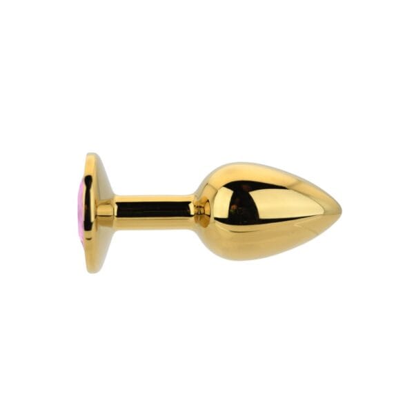 Toosh Small Pink Stone Metal Butt Plug – image number 1