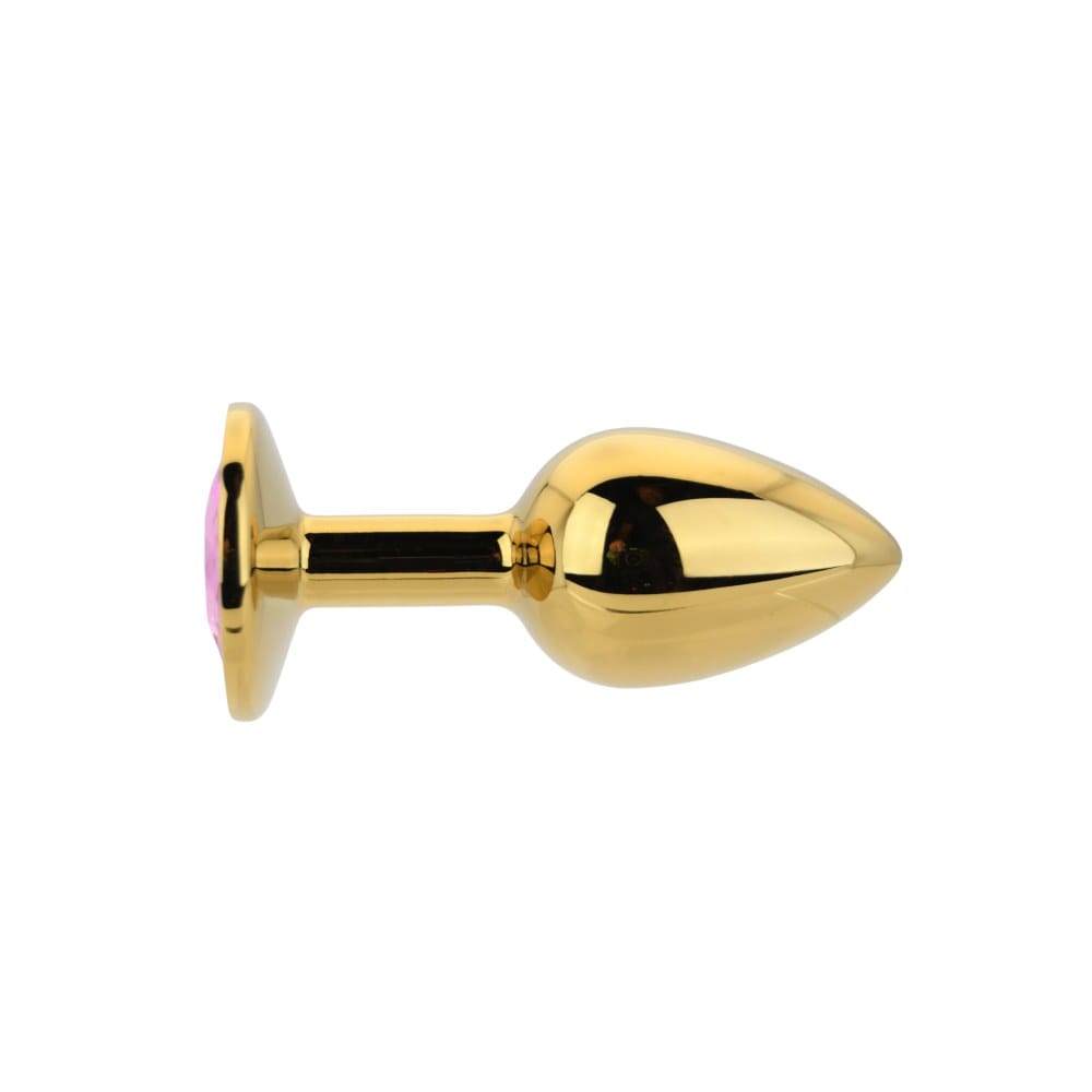 Toosh Small Pink Stone Metal Butt Plug – image number 1