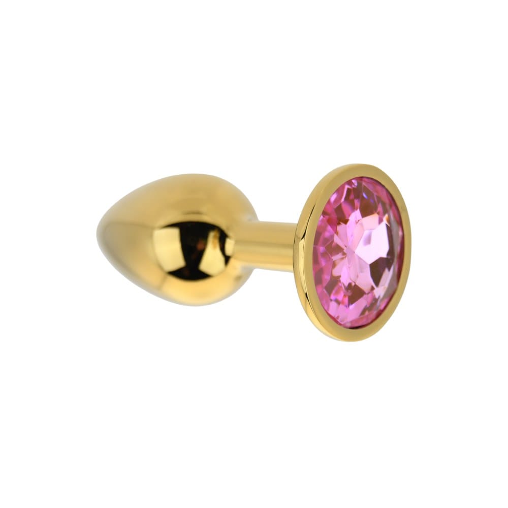 Toosh Small Pink Stone Metal Butt Plug – image number 2