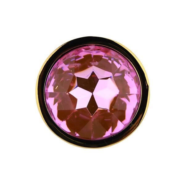 Toosh Small Pink Stone Metal Butt Plug – image number 3
