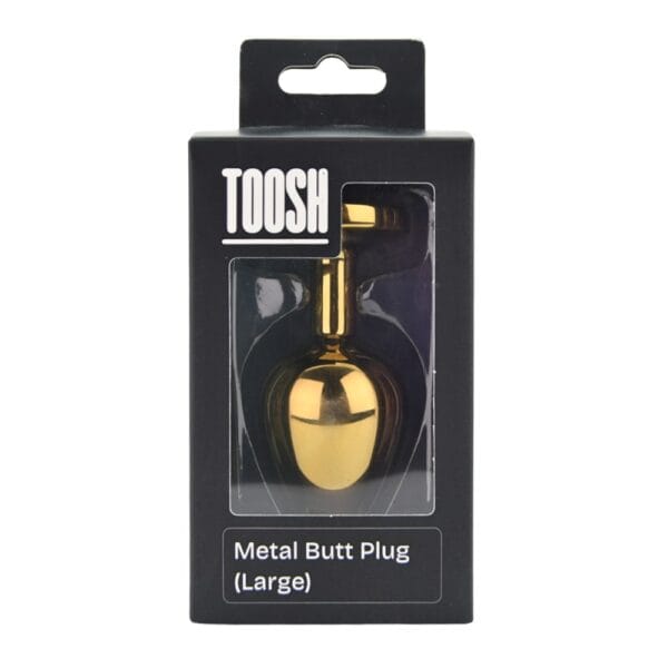 Toosh Gold Metal Butt Plug Large Pink Stone – image number 4