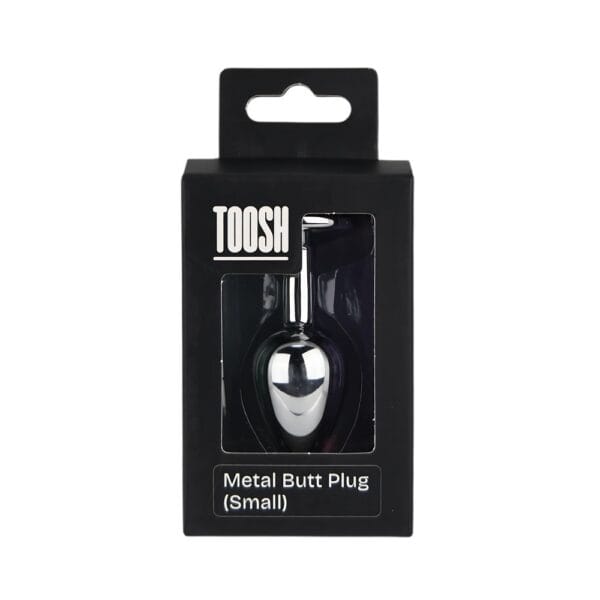Toosh Heart Shaped Silver Butt Plug with Red Stone Small – image number 4