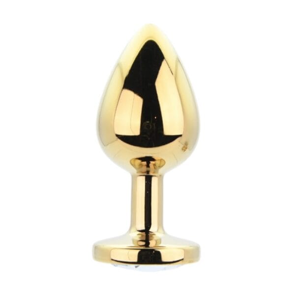 Toosh Gold Metal Butt Plug Set of 3 with Clear Stone – image number 3