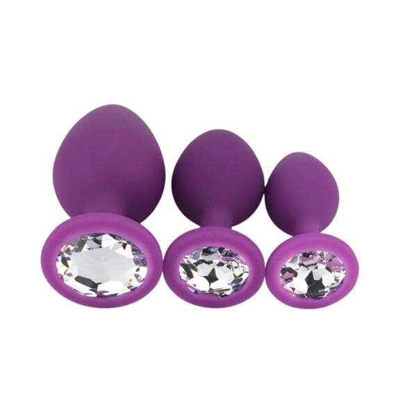 Toosh Silicone Butt Plug Set of 3 Purple – image number 1