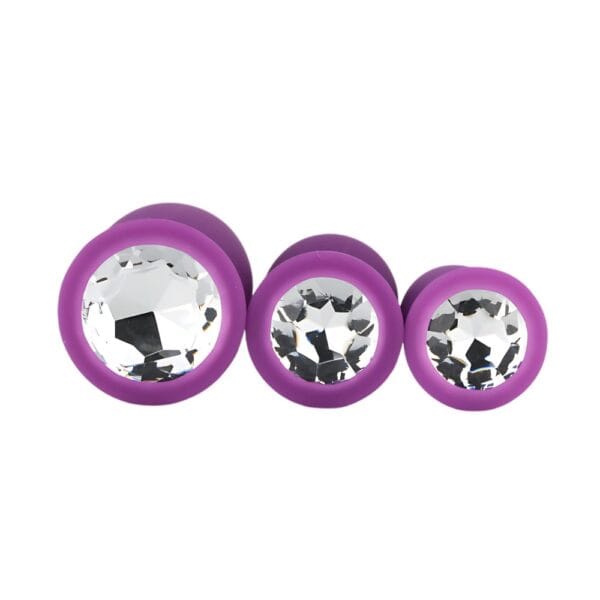 Toosh Silicone Butt Plug Set of 3 Purple – image number 3