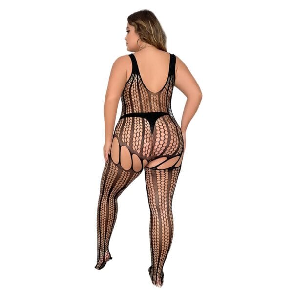 Lace by Loving Joy Plus Size Lace-Up Bodystocking – image number 3