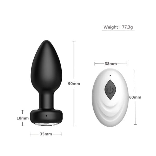 Toosh Remote Controlled Silicone Vibrating Butt Plug – image number 4
