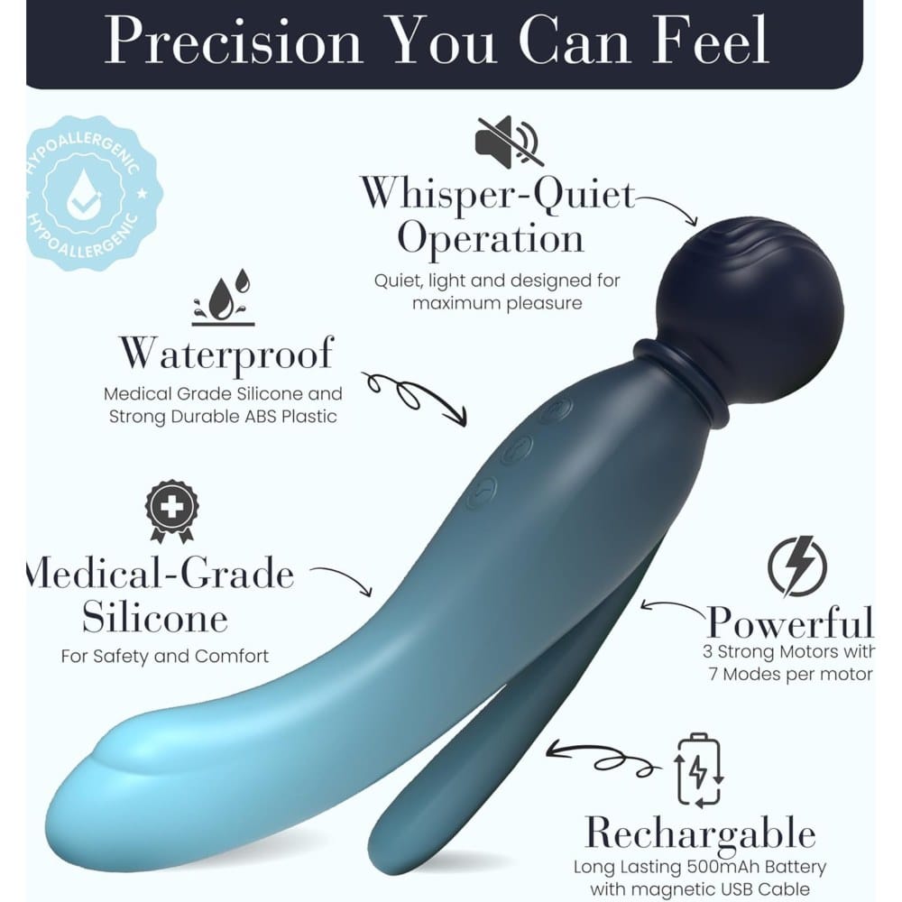 MYLO 3-In-1 Waterproof Massage Wand Vibrator – image number 4
