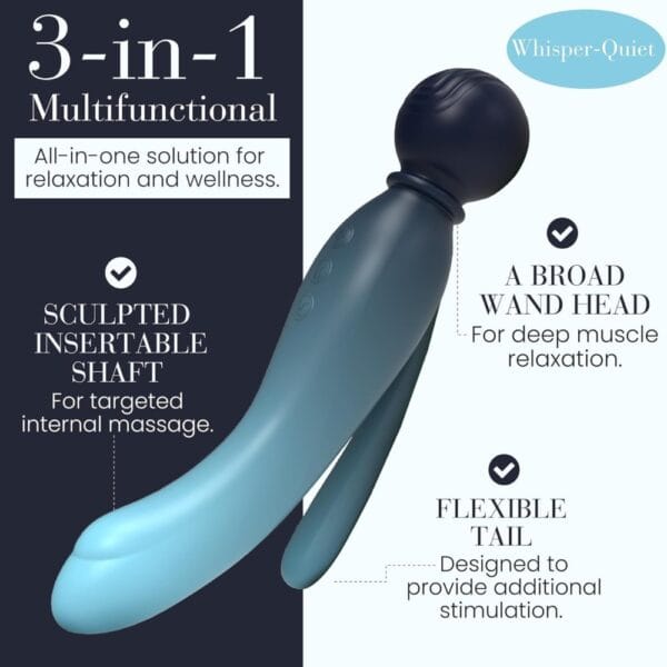 MYLO 3-In-1 Waterproof Massage Wand Vibrator – image number 5