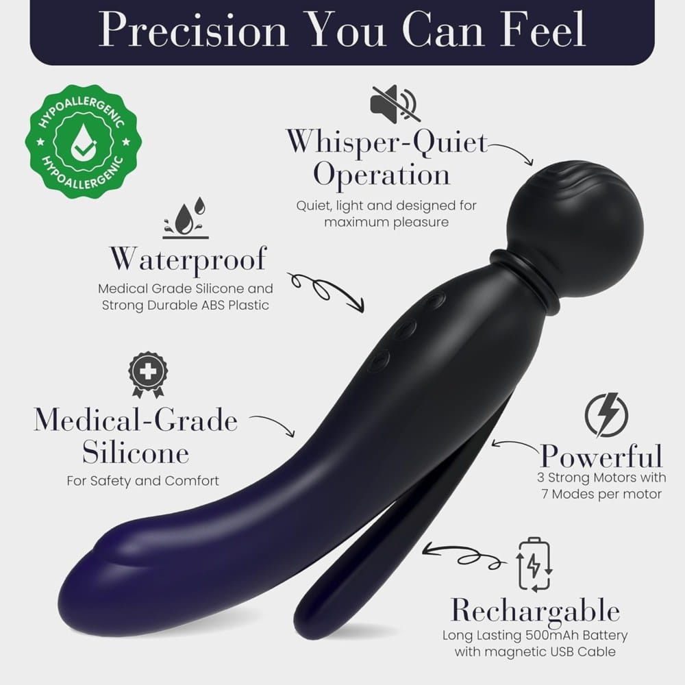 MYLO 3-In-1 Spirit Body Wand Massager Vibrator – image number 4