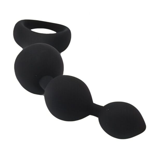 Loving Joy Triple Ripple Black Silicone Anal Beads – image number 2