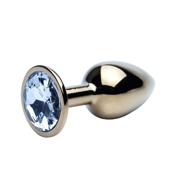 Precious Metals Gold Jewelled Butt Plug - Small – image number 2