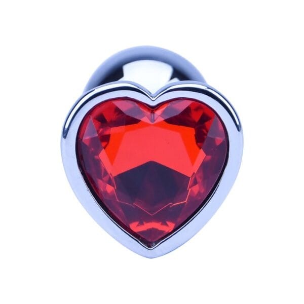 Precious Metals Heart Shaped Silver Butt Plug – image number 1