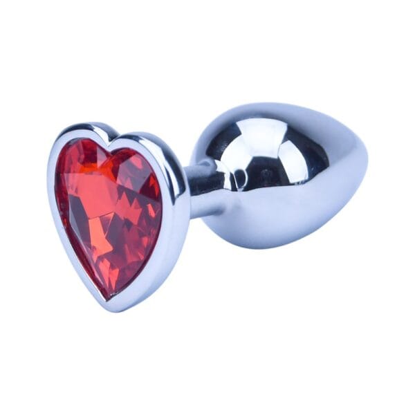 Precious Metals Heart Shaped Silver Butt Plug – image number 2