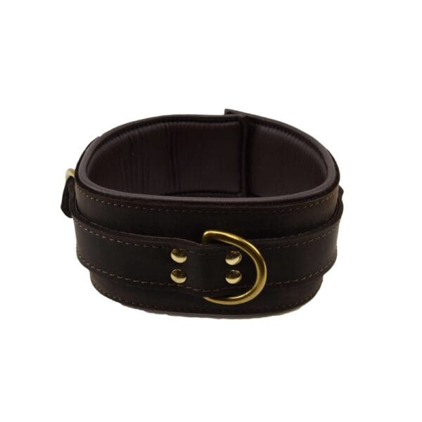 Bound Nubuck Leather Adjustable Collar – image number 1