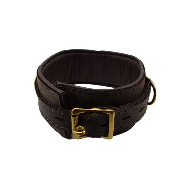 Bound Nubuck Leather Adjustable Collar – image number 2