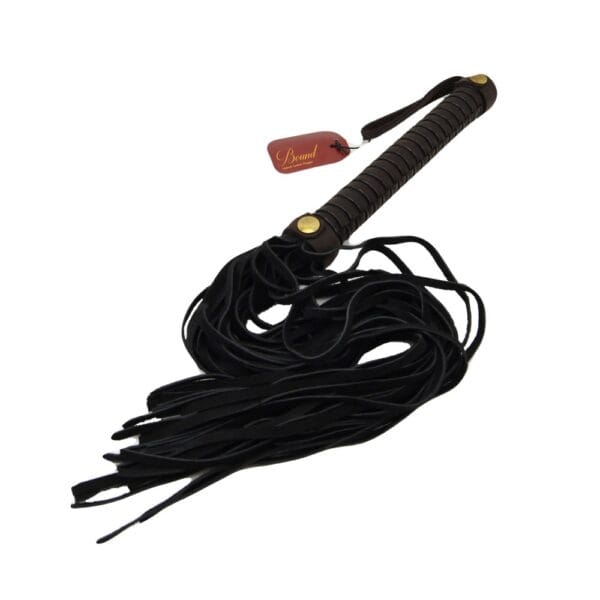 Bound Nubuck Leather Flogger with Wrist Wrap – image number 1