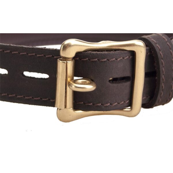 Bound Nubuck Leather Choker Collar with O Ring – image number 4