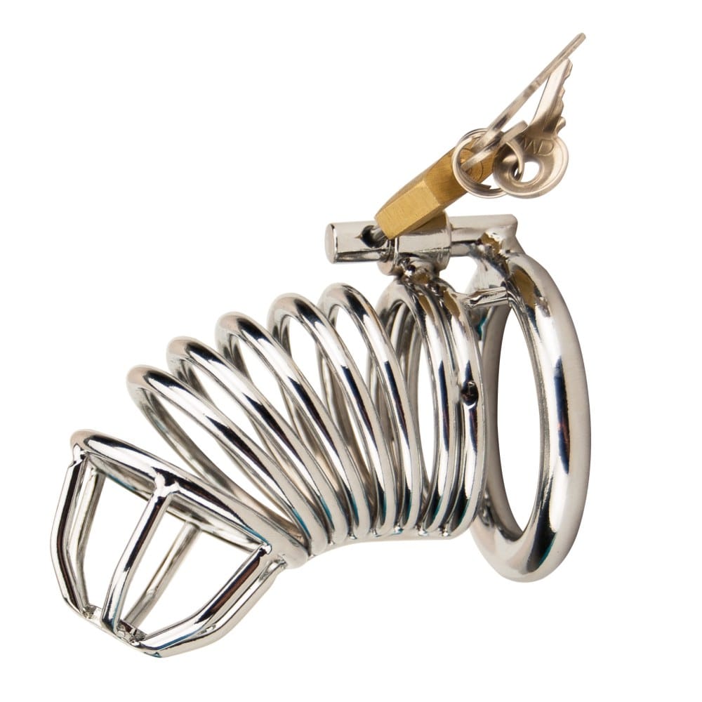 Impound Spiral Metal Male Chastity Device – image number 1
