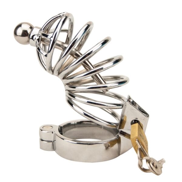 Impound Corkscrew Male Chastity Device With Penis Plug – image number 2