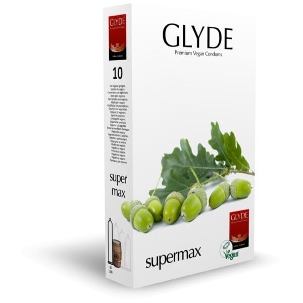 Glyde Ultra Super Max Vegan Extra Large Condoms (10 Pack) – image number 1