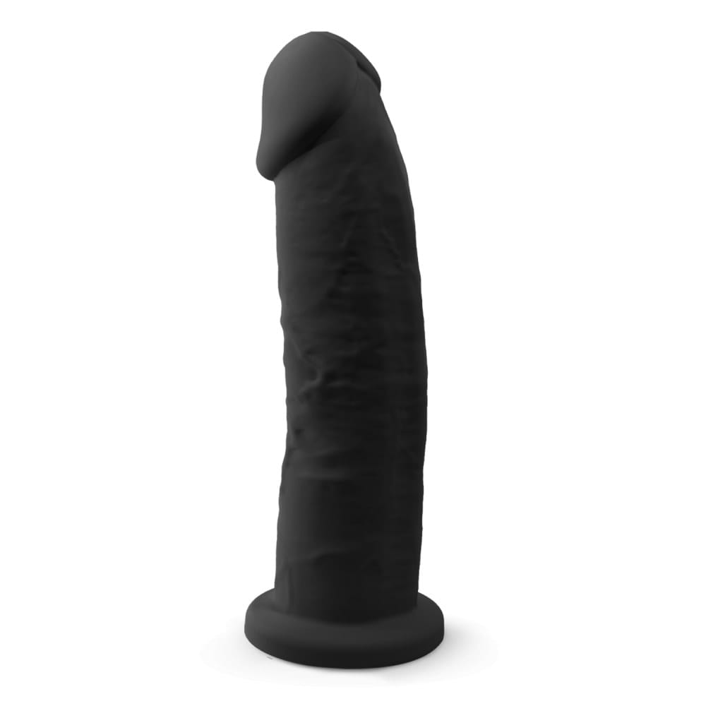 SilexD 9 Inch Realistic Girthy Silicone Suction Cup Dildo Black – image number 1